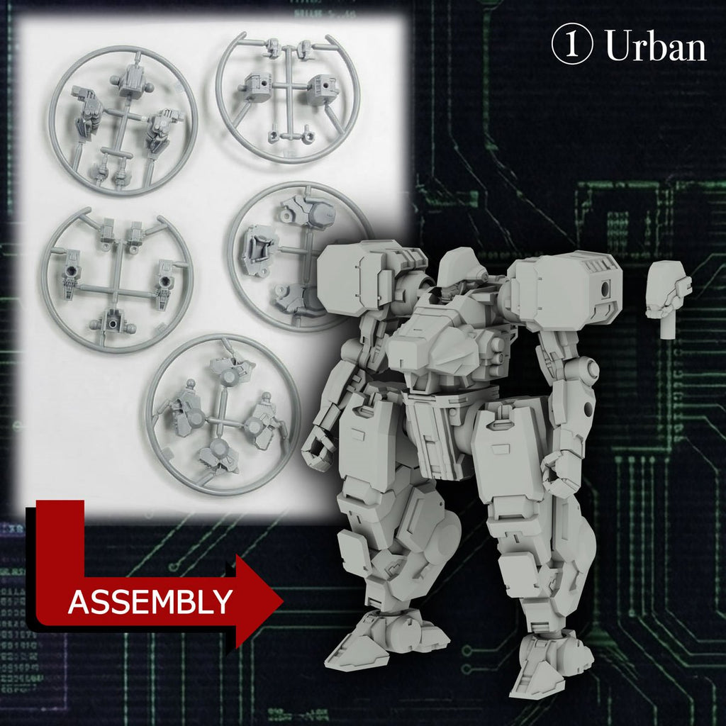 Kikou Sensen Wave 1 Paracrax 1:100 Scale Model Kit Set of 6
