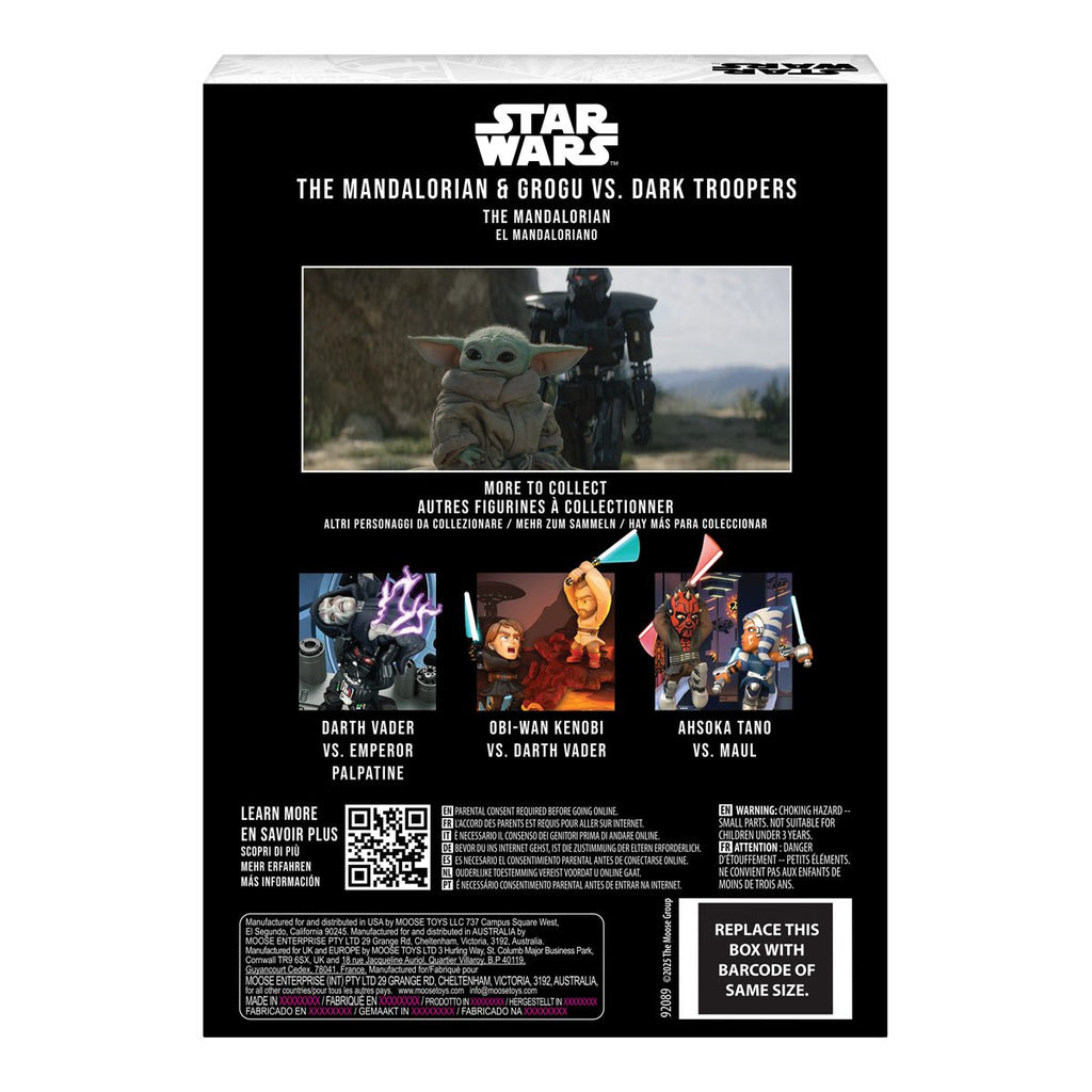 Star Wars The Mandalorian & Grogu Vs. Dark Troopers Fandrop Figure Diorama