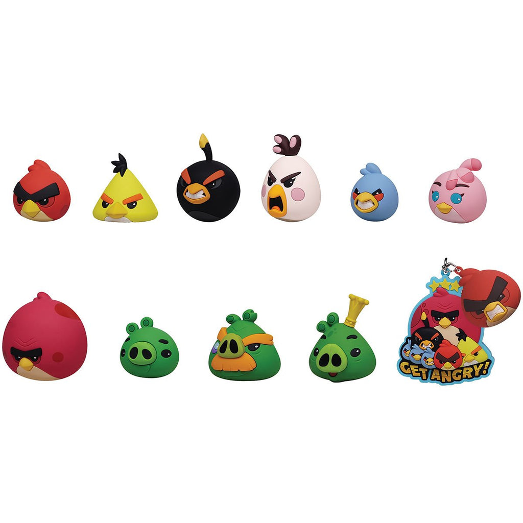 Angry Birds 3D Foam Bag Clip Random 6-Pack