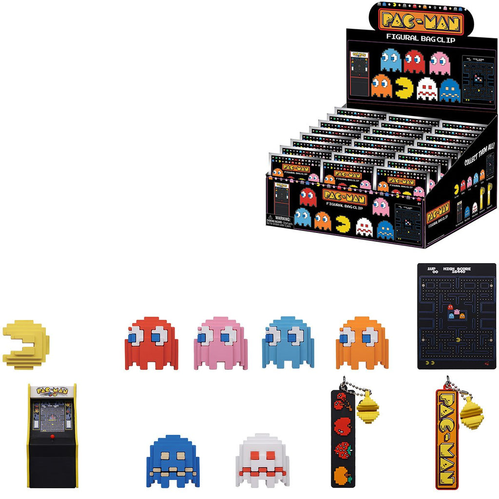 Pac-Man 3D Foam Bag Clip Random 6-Pack