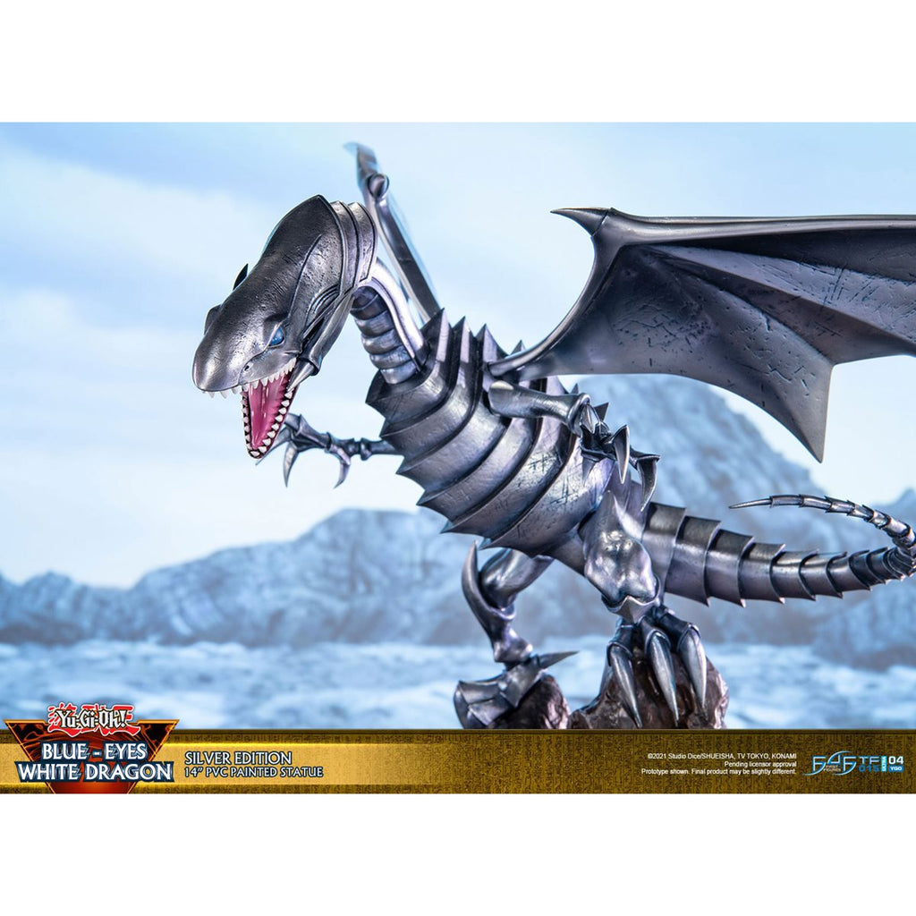 Yu-Gi-Oh! Blue-Eyes White Dragon 14-Inch Silver Statue