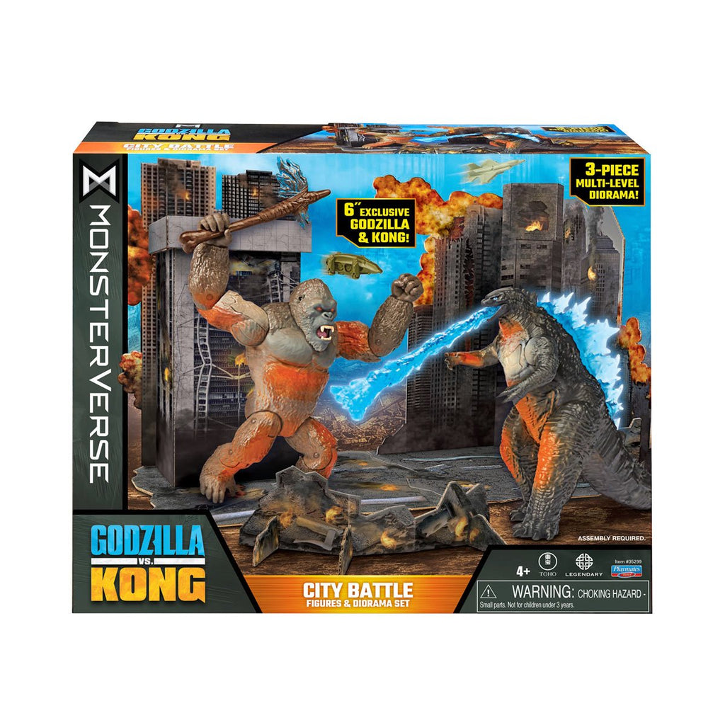 Monsterverse City Battle Godzilla and Kong 6-Inch Action Figure 2-Pack