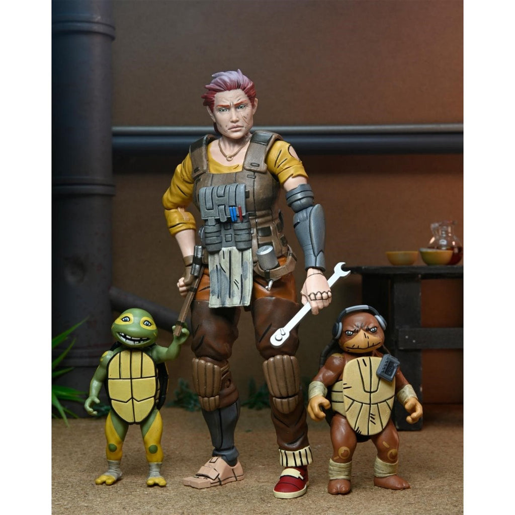Teenage Mutant Ninja Turtles The Last Ronin The Lost Years Grammy April with Baby Yi & Moja 7-Inch Scale Action Figures