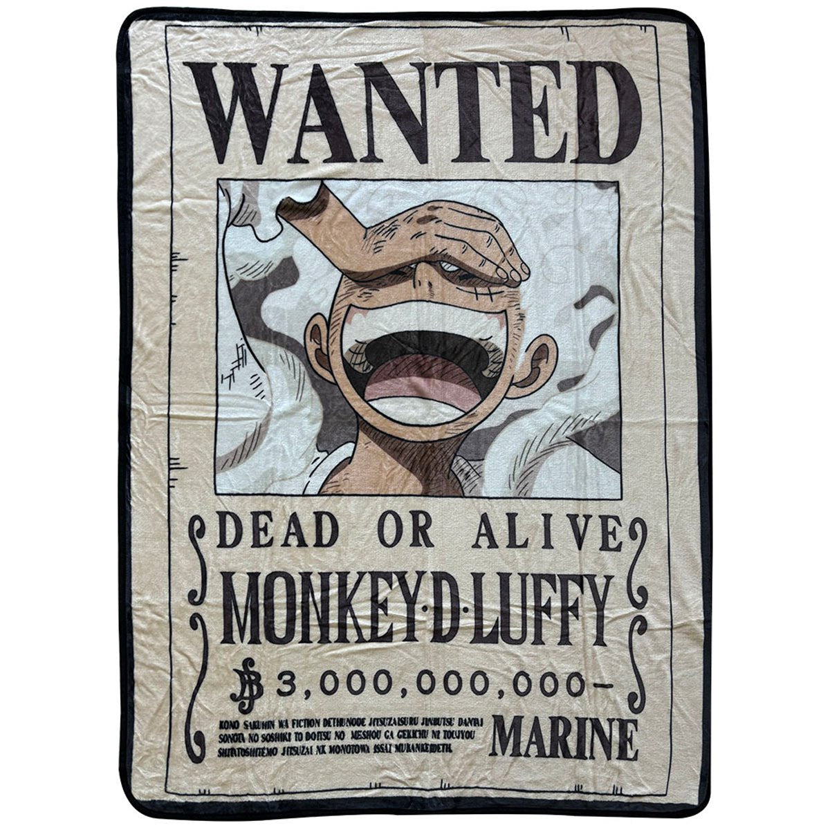 One Piece Luffy Wanted Throw Blanket