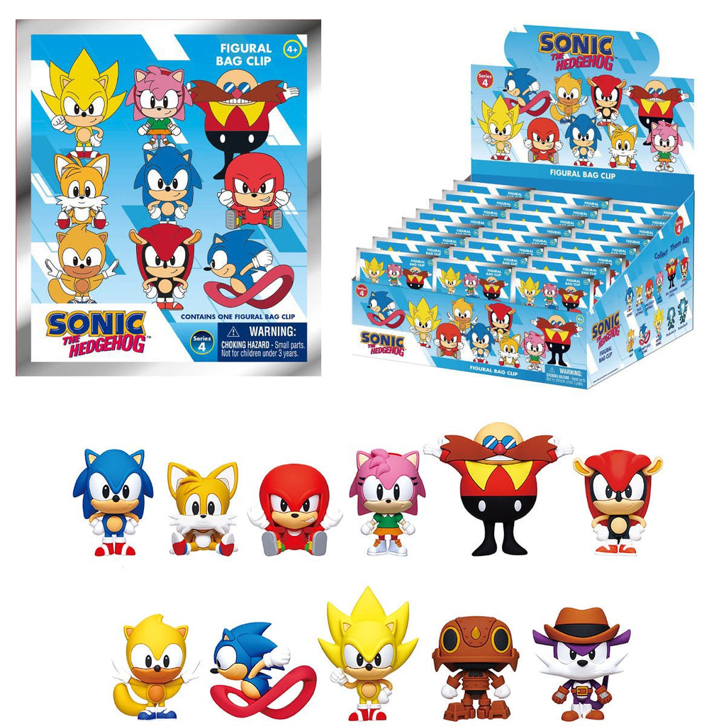 Sonic the Hedgehog Series 4 3D Foam Bag Clip Random 6-Pack