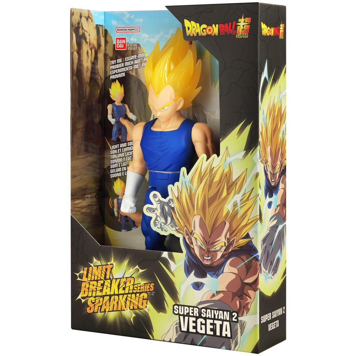 Dragon Ball Super Limit Breaker Sparking Series Super Saiyan 2 Vegeta 12-Inch Scale Action Figure