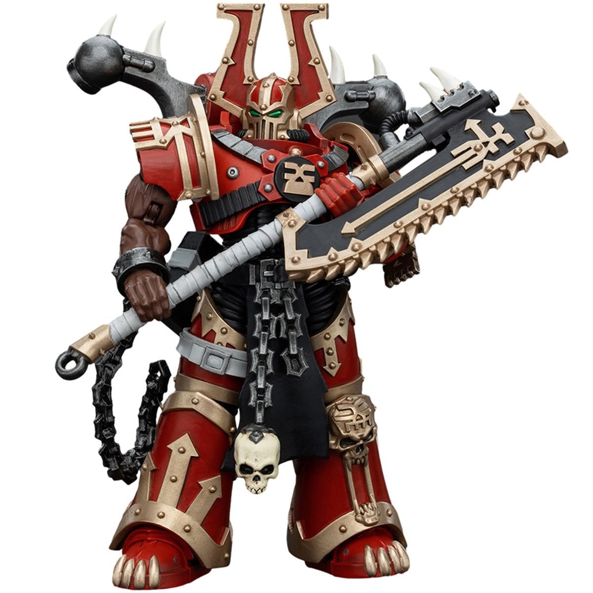 Joy Toy Warhammer 40,000 World Eaters Khorne Berzerker Eviscerator Chainaxe 1:18 Scale Action Figure