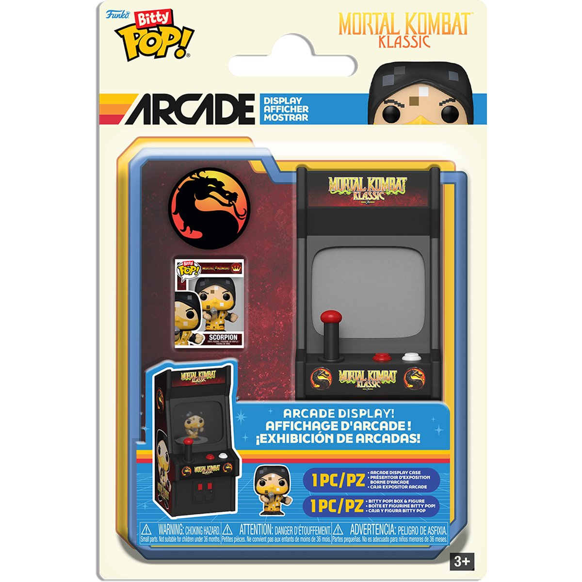 Mortal Kombat Scorpion Funko Bitty Pop! Arcade Cabinet
