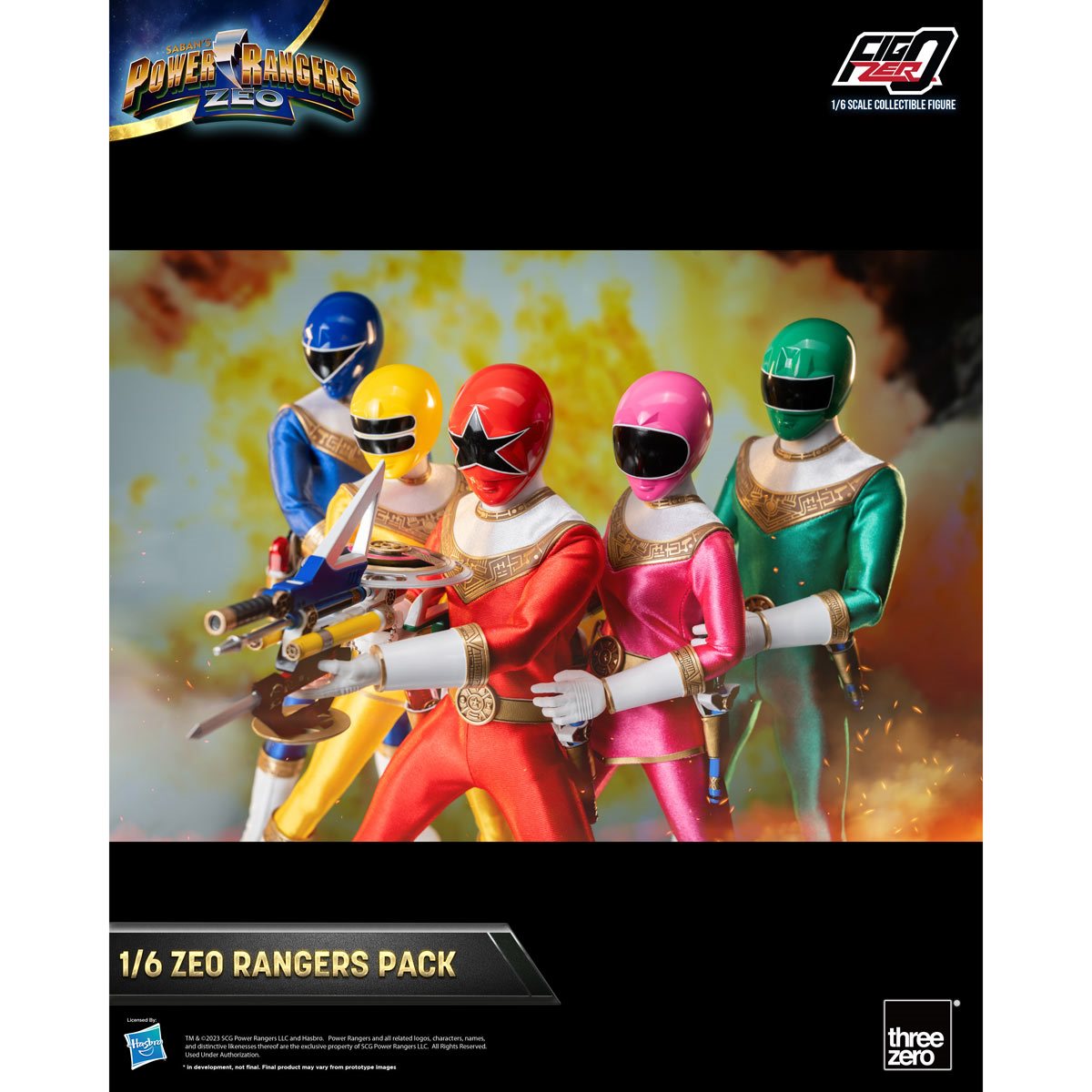 Power Rangers Zeo Rangers FigZero 1:6 Scale Action Figure 5-Pack