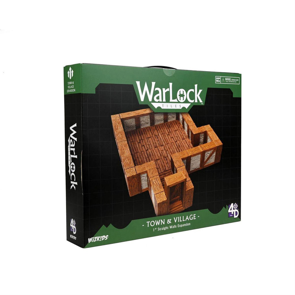 WarLock Tiles Expansion Pack 1-Inch Town and Village Straight Walls Accessory Pack