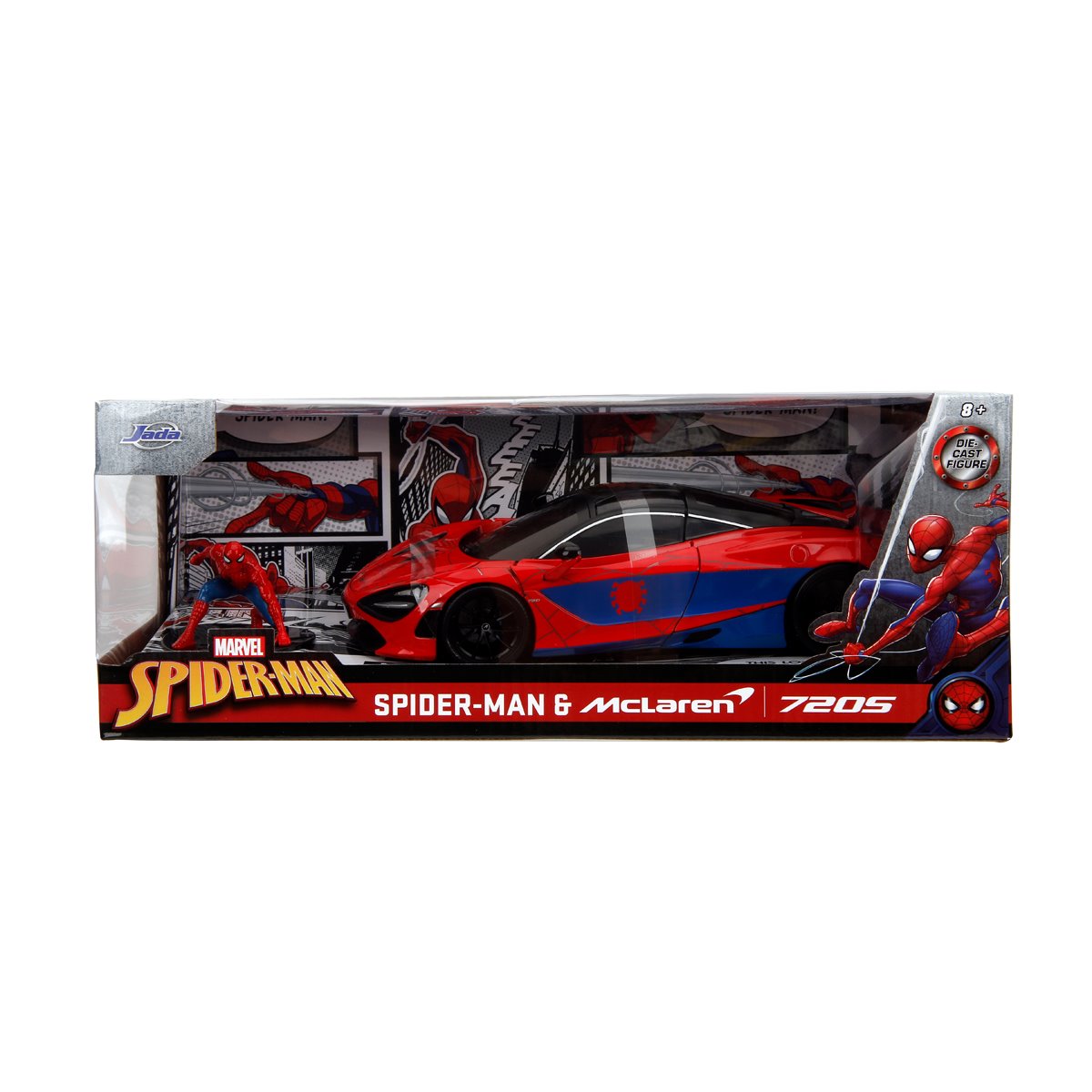 Hollywood Rides Marvel Spider-Man McLaren 720S 1:24 Scale Die-Cast Metal Vehicle with Spider-Man Figure