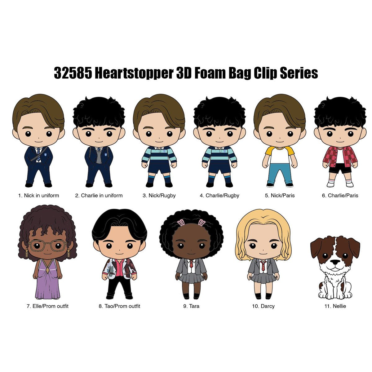 Heartstopper 3D Foam Bag Clip Display Case of 24