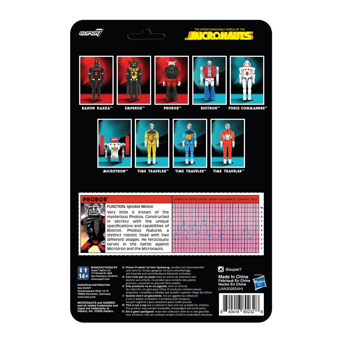 Micronauts Phobos 3 3/4-Inch ReAction+ Figure