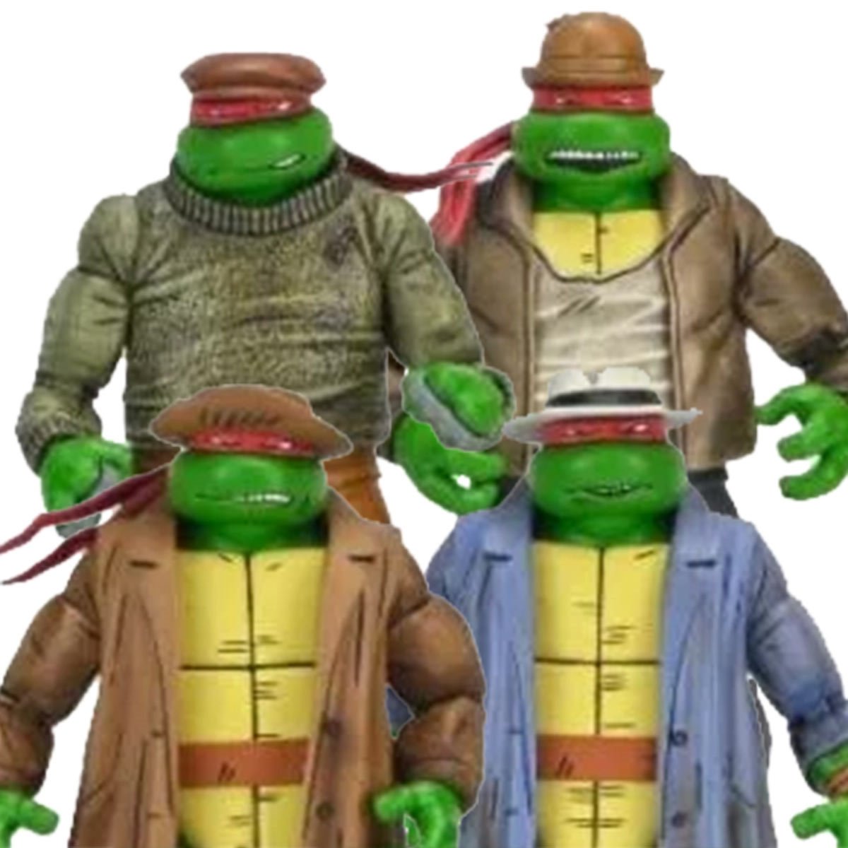Teenage Mutant Ninja Turtles Mirage Comics Gangster Turtles 7-Inch Scale Action Figure 4-Pack