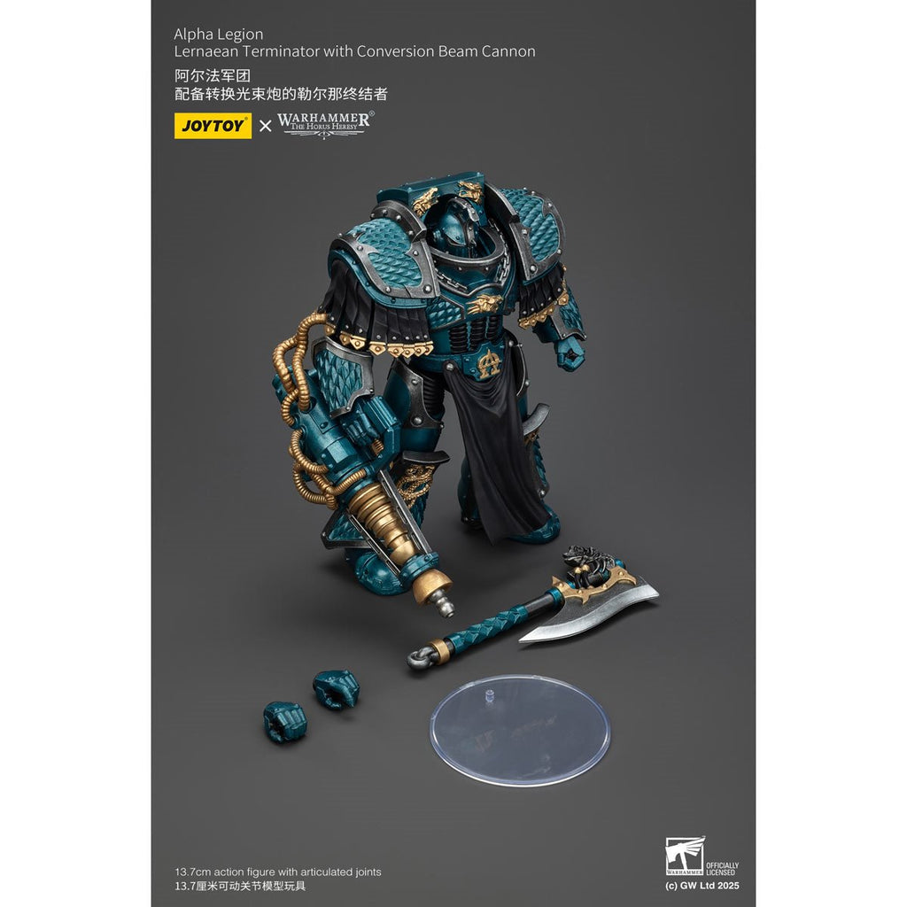 Joy Toy Warhammer The Horus Heresy Alpha Legion Lernaean Terminator with Conversion Beam Cannon 1:18 Scale Action Figure