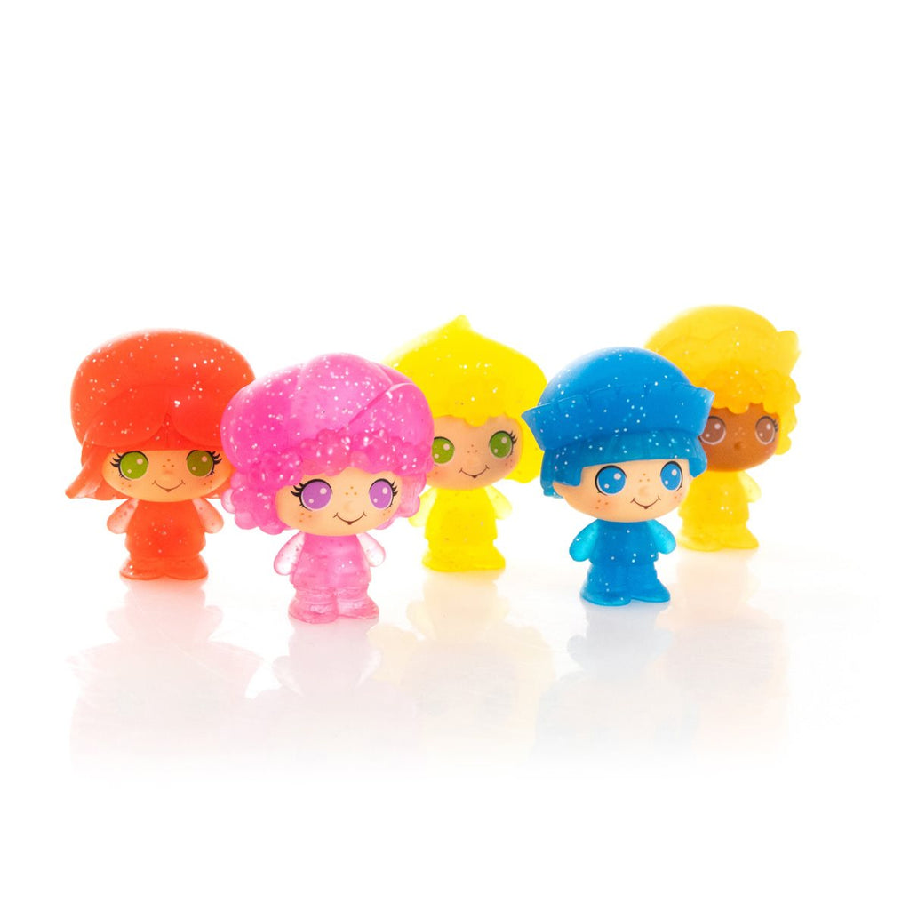 Strawberry Shortcake CheeBee Berry Besties Glitter 1 1/2-Inch Mini-Figure 5-Pack Collector Set