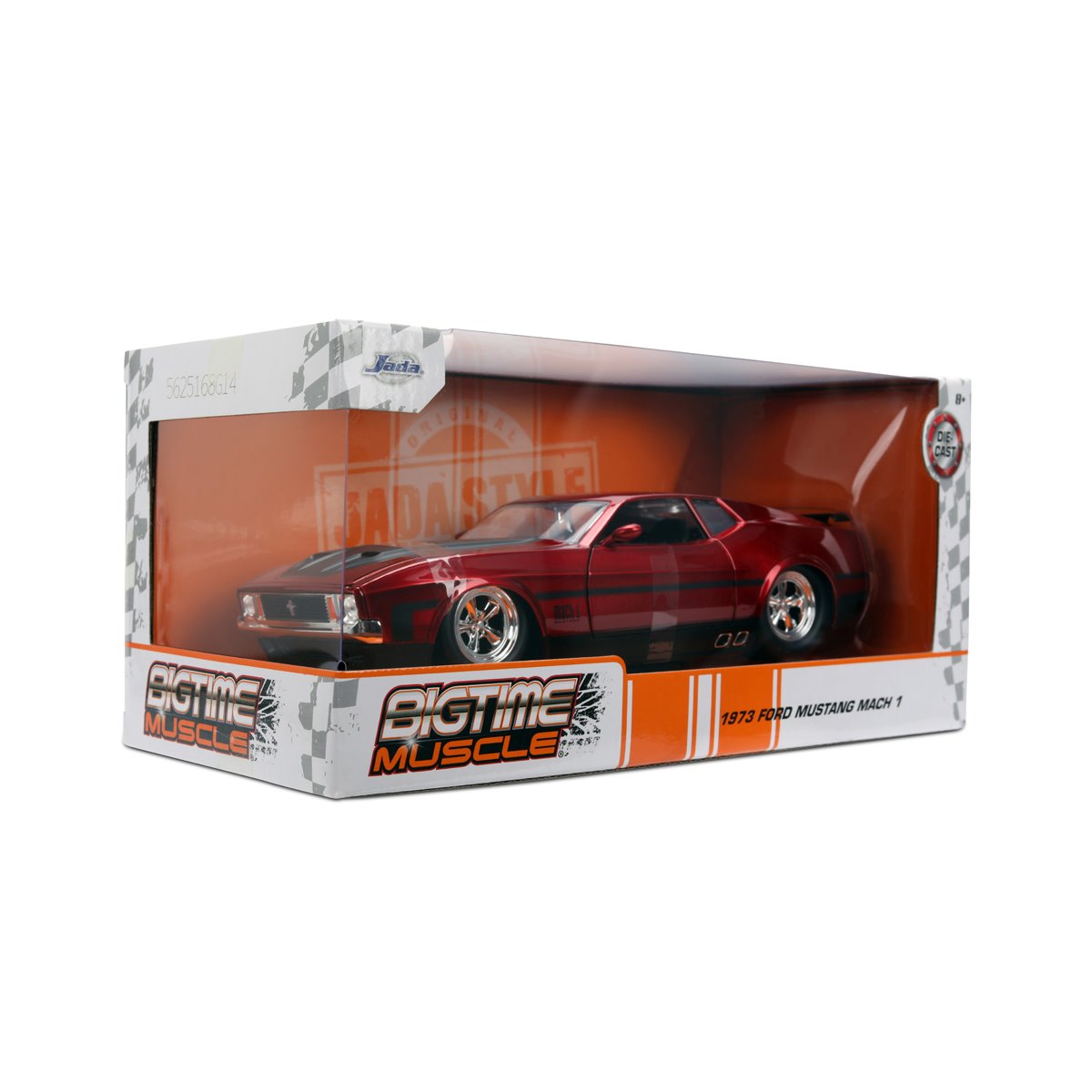 Bigtime Muscle 1973 Red Ford Mustang Mach 1 1:24 Scale Die-Cast Metal Vehicle