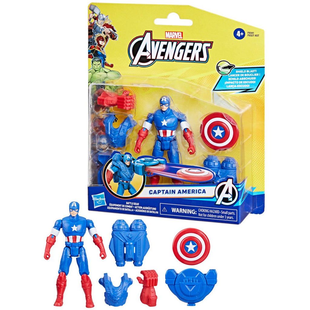 Avengers Epic Hero Series Battle Gear Captain America 4-Inch Action Figure