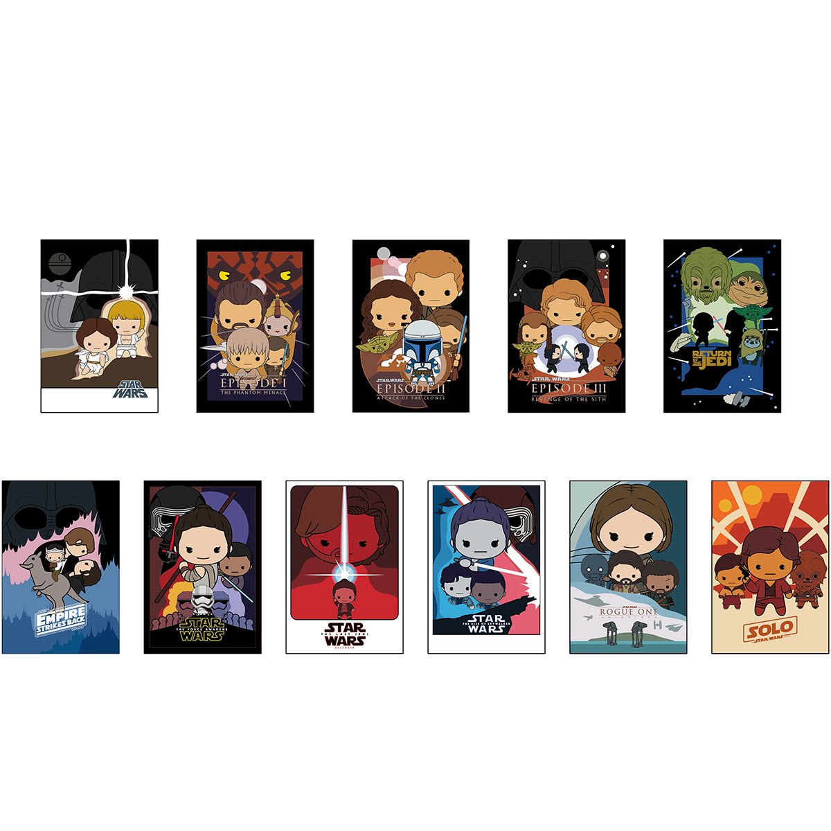 Star Wars Posters  3D Foam Bag Clip Random 6-Pack