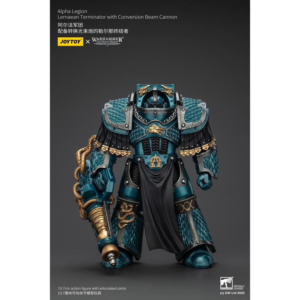 Joy Toy Warhammer The Horus Heresy Alpha Legion Lernaean Terminator with Conversion Beam Cannon 1:18 Scale Action Figure