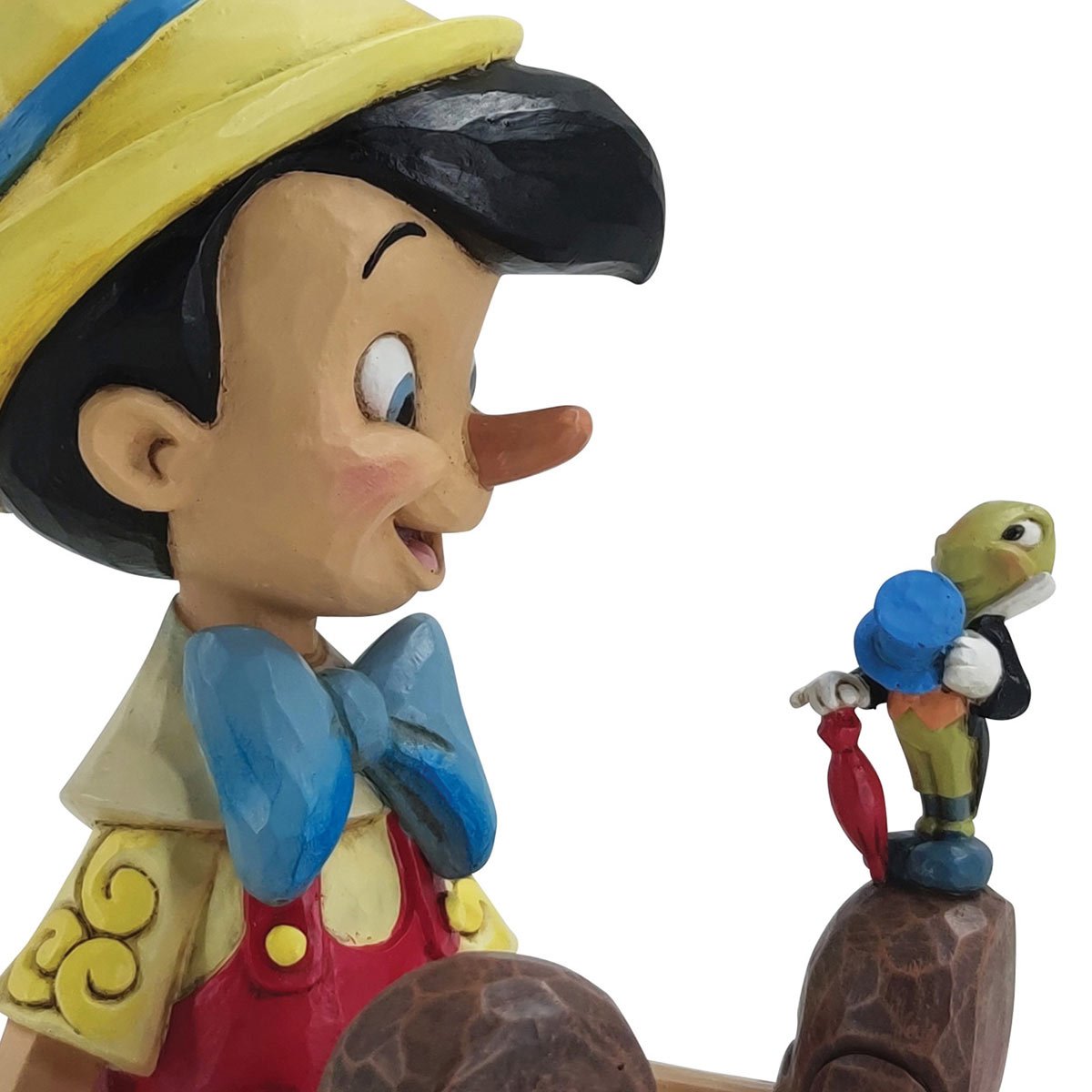 Disney Traditions Pinocchio and Jiminy Cricket Sitting by Jim Shore Statue