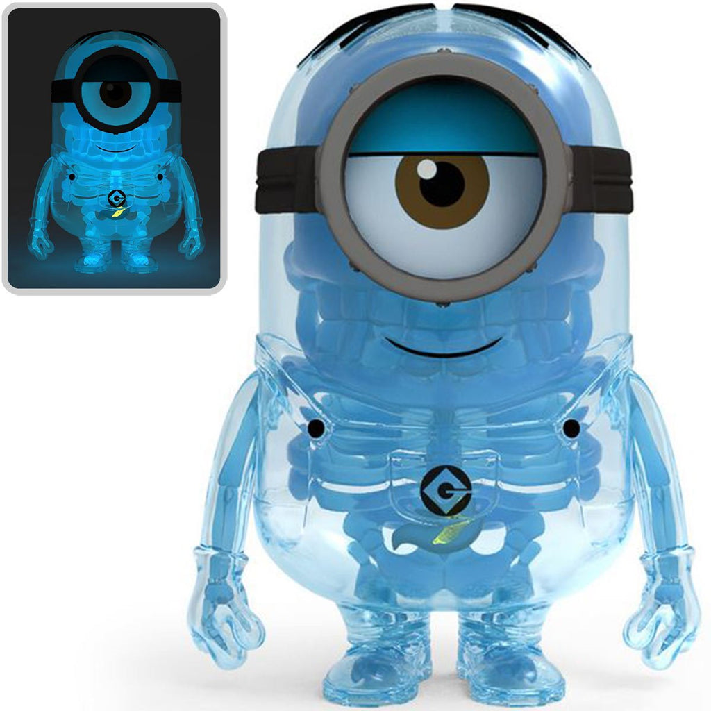 Despicable Me 4 Minion Anatomy Glow-in-the-Dark Blue X-ray AVL Edition 8-Inch Art Figure
