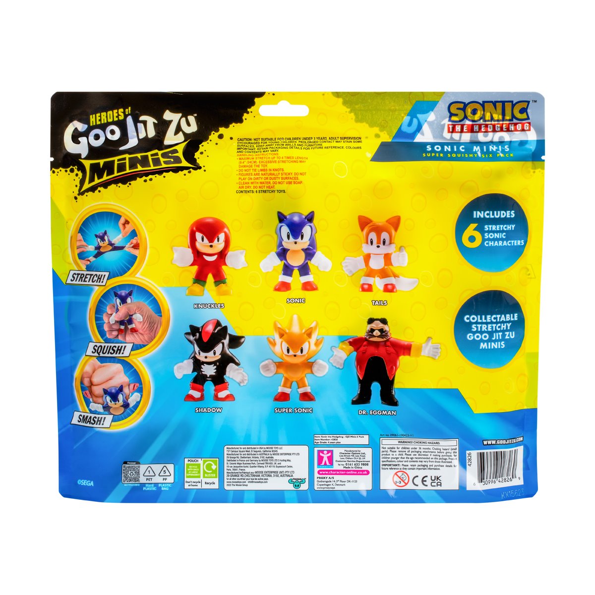 Sonic Heroes Of Goo Jit Zu Series 3 Mini-Figure 6-Pack