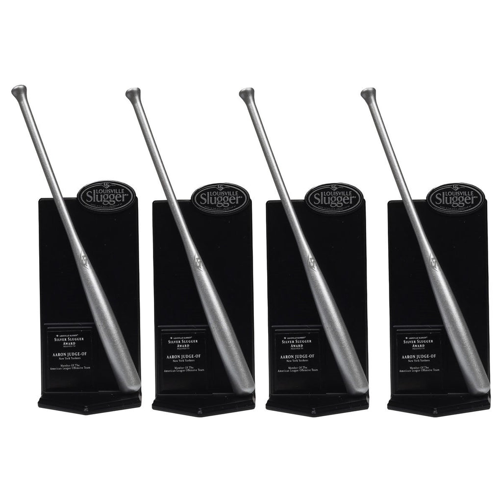MLB SportsPicks New York Yankees Aaron Judge Silver Slugger Trophy Boxed Set