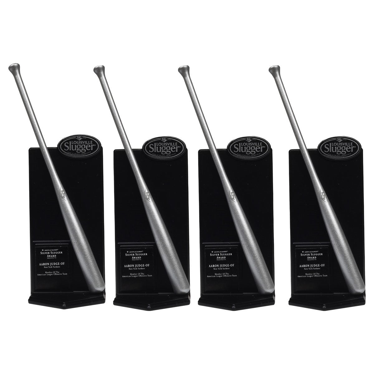 MLB SportsPicks New York Yankees Aaron Judge Silver Slugger Trophy Boxed Set