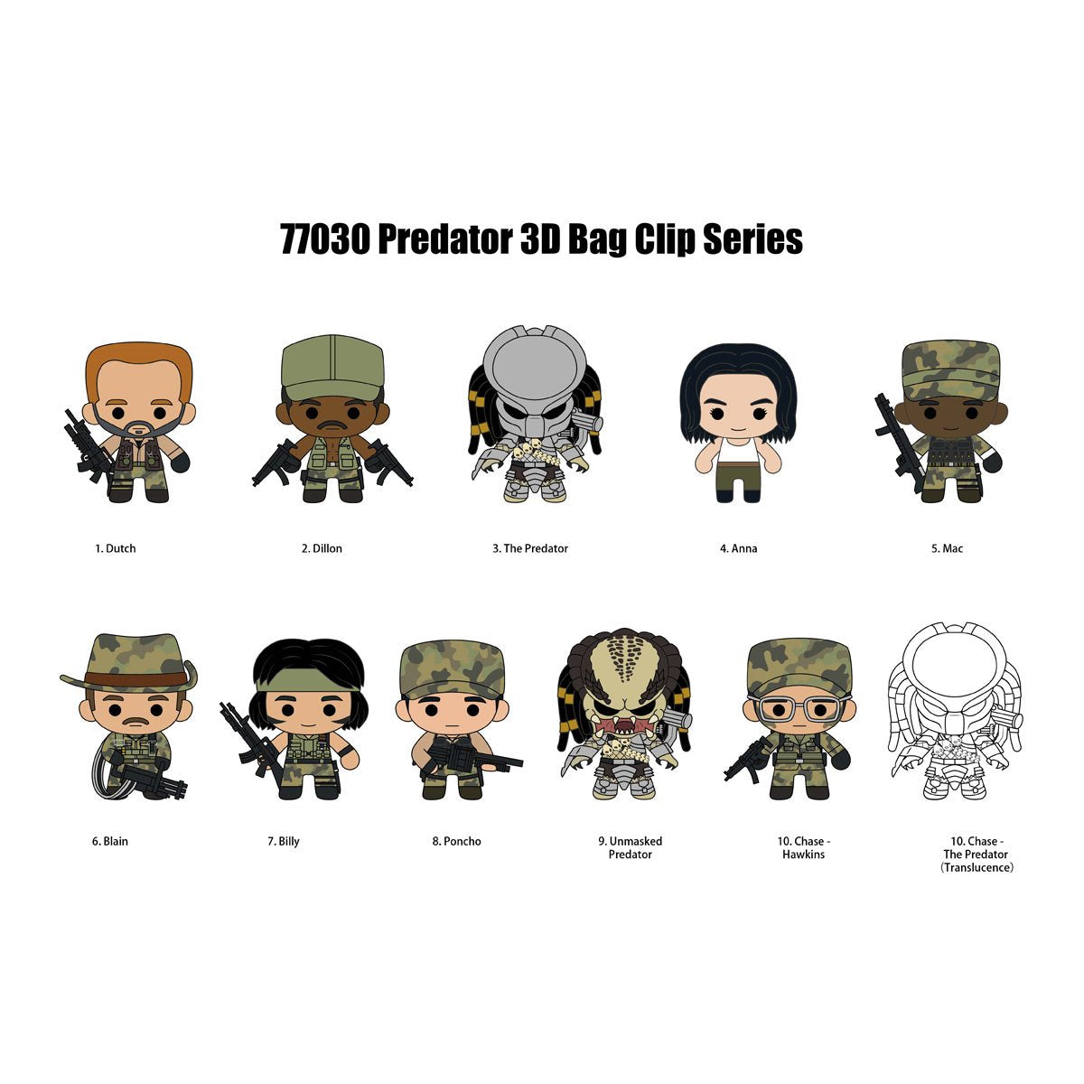Predator Series 1 3D Foam Bag Clip Display Case of 24