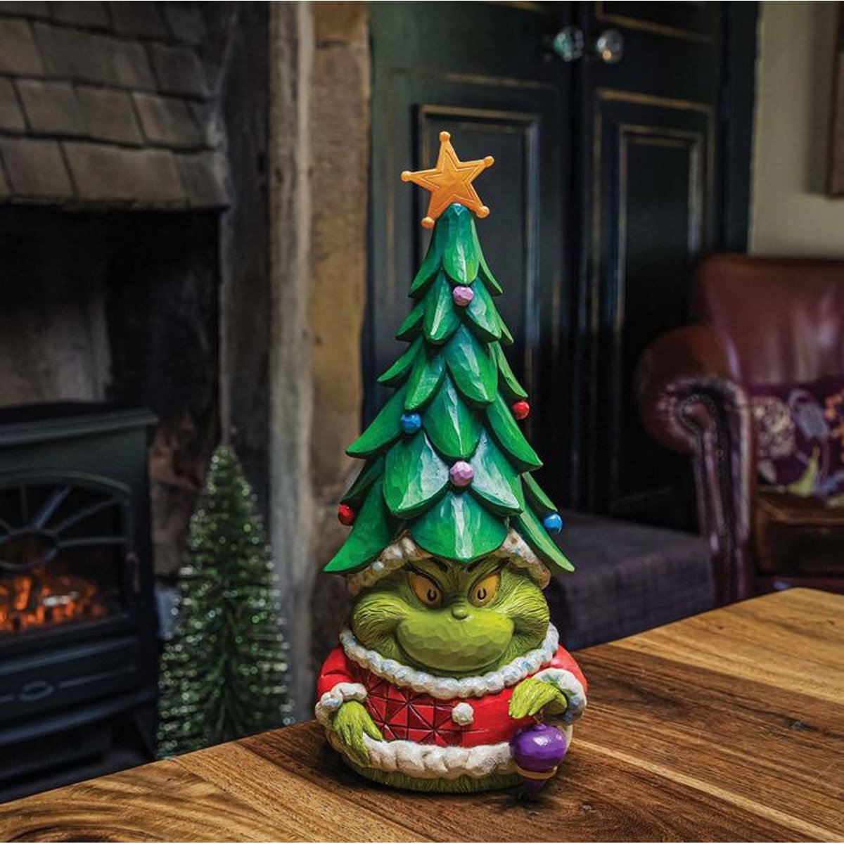 Dr. Seuss Grinch Gnome with Tree Hat By Jim Shore Statue