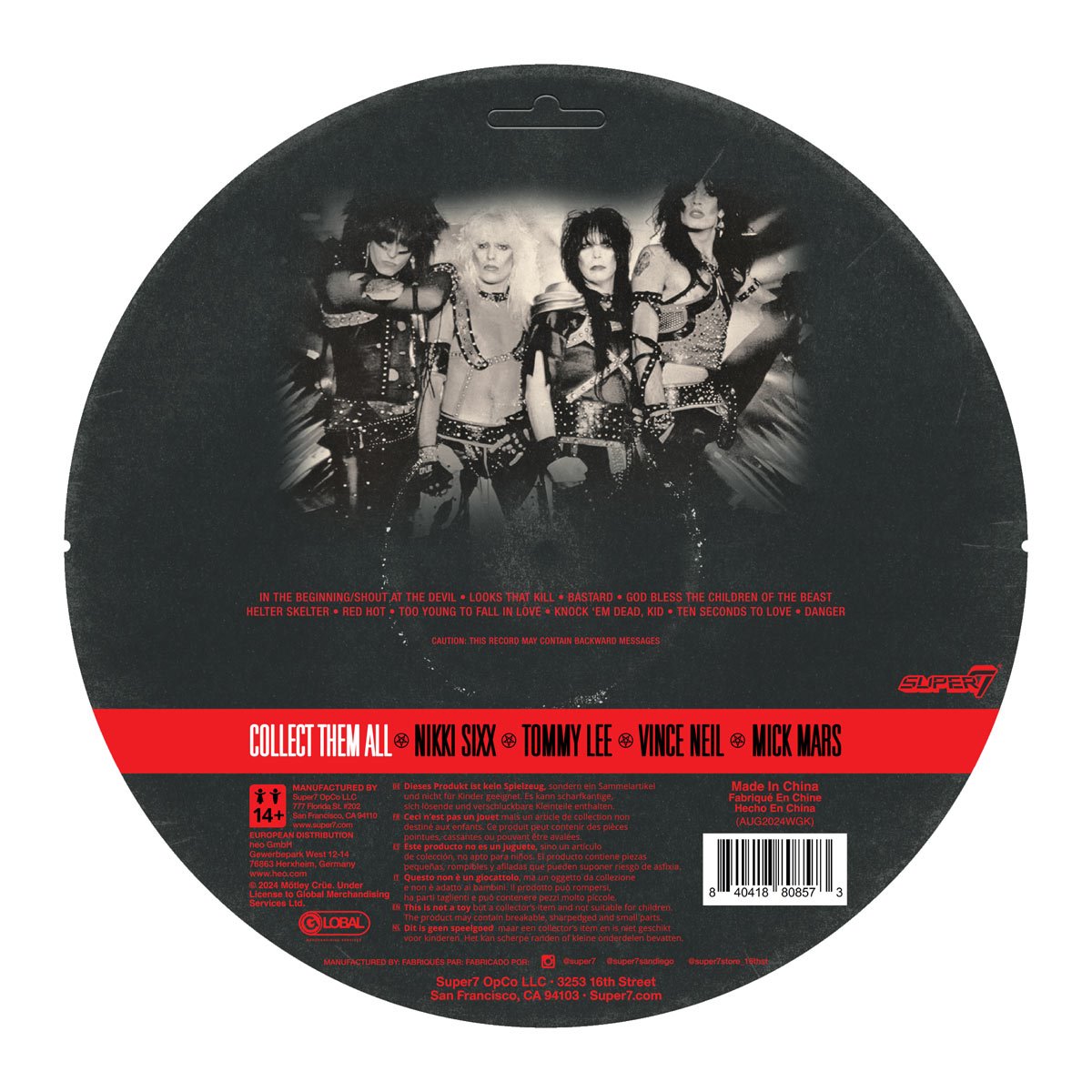 Motley Crue Mick Mars Black and White Shout at the Devil 3 3/4-Inch ReAction Figure
