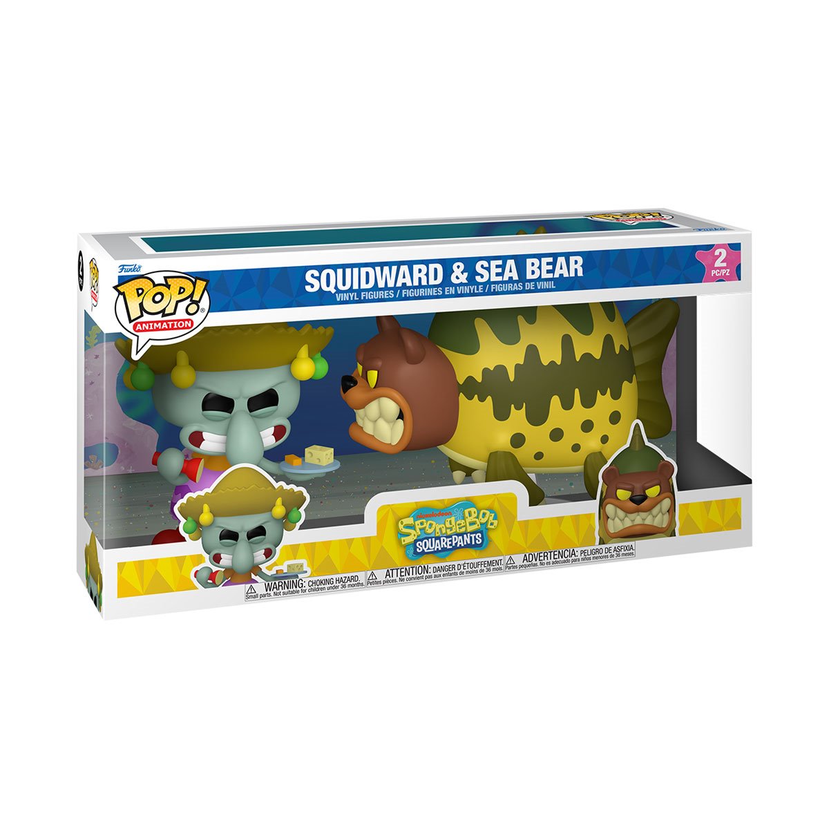 SpongeBob SquarePants Squidward and Sea Bear Funko Pop! Vinyl Figure 2-Pack