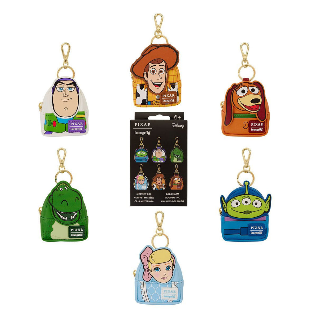 Toy Story 30th Anniversary Cosplay Mini-Backpack Mystery Box Bag Charm Case of 15