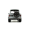 Just Trucks 1973 Ford Bronco Gray 1:24 Scale Die-Cast Metal Vehicle with Tire Rack