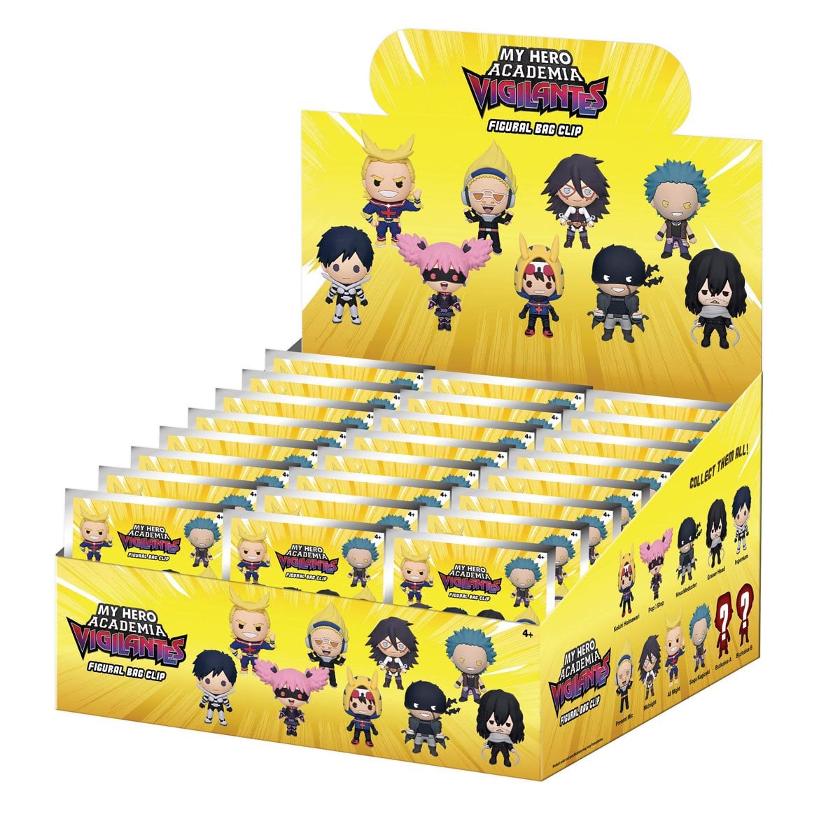 My Hero Academia Vigilantes 3D Foam Bag Clip Display Case of 24