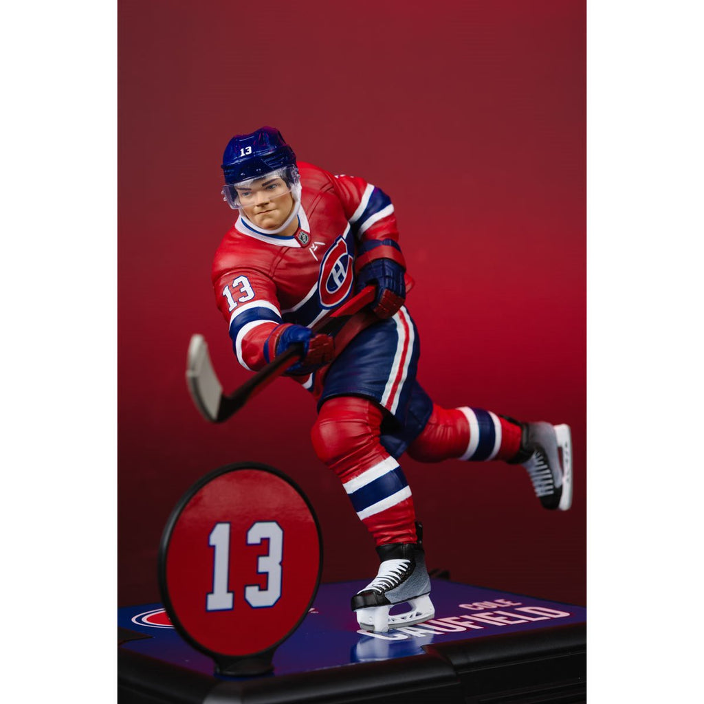 NHL SportsPicks Montreal Canadiens Cole Caufield Alternate Jersey 7-Inch Posed Figure
