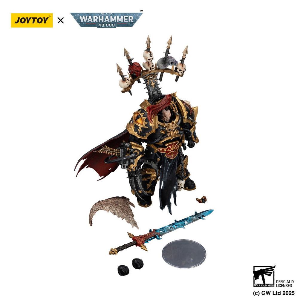Joy Toy Warhammer 40,000 Black Legion Abaddon the Despoiler with Drach'nyen and Talon of Horus 1:18 Scale Action Figure