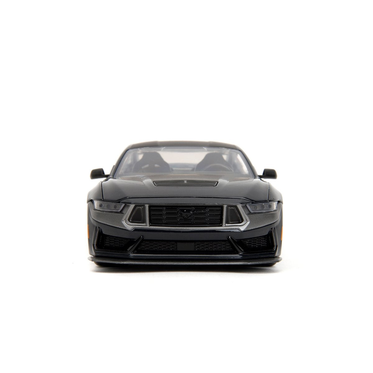 Bigtime Muscle 2024 Glossy Black Ford Mustang Dark Horse 1:24 Scale Die-Cast Metal Vehicle
