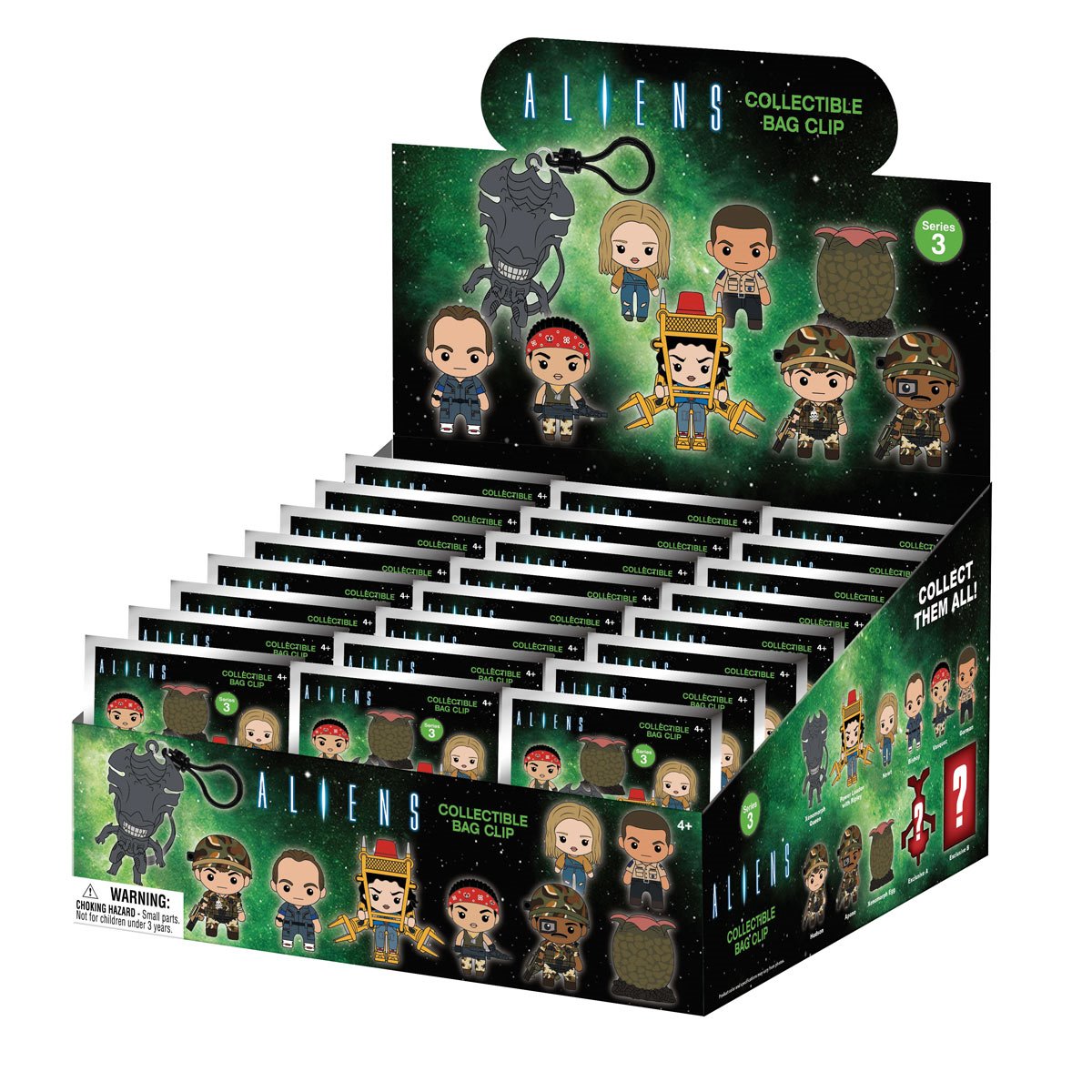 Aliens Series 3 3D Foam Bag Clip Random 6-Pack
