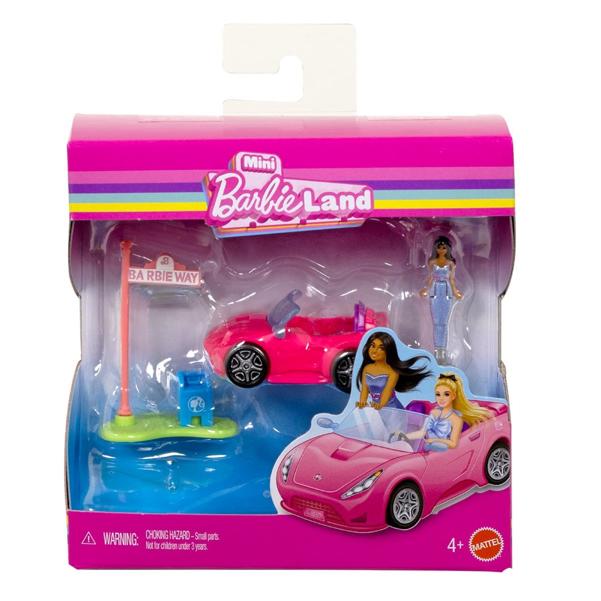 Mini BarbieLand Doll and Vehicle Playset Display Case of 8