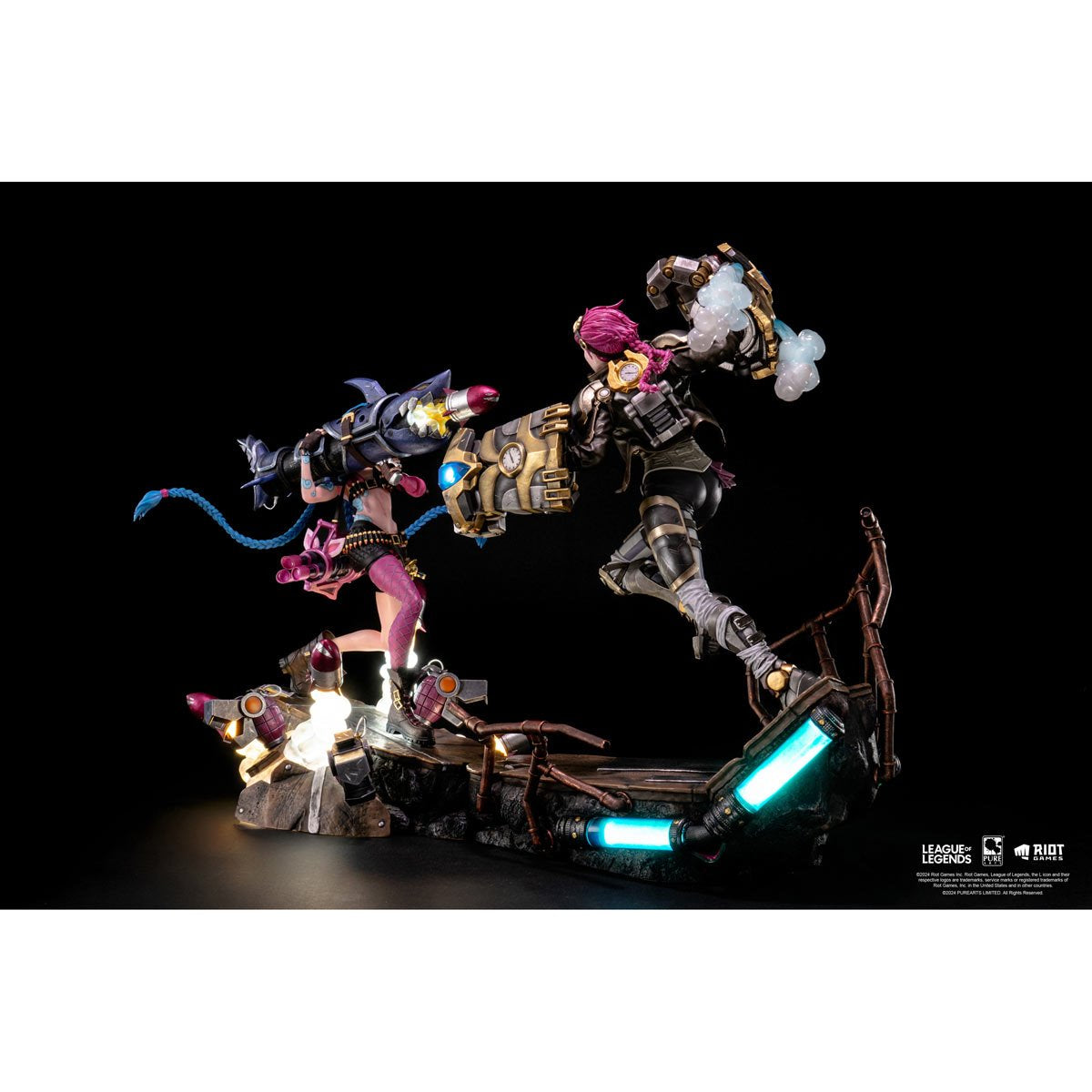 League of Legends Jinx and Vi 1:6 Scale Statue Bundle