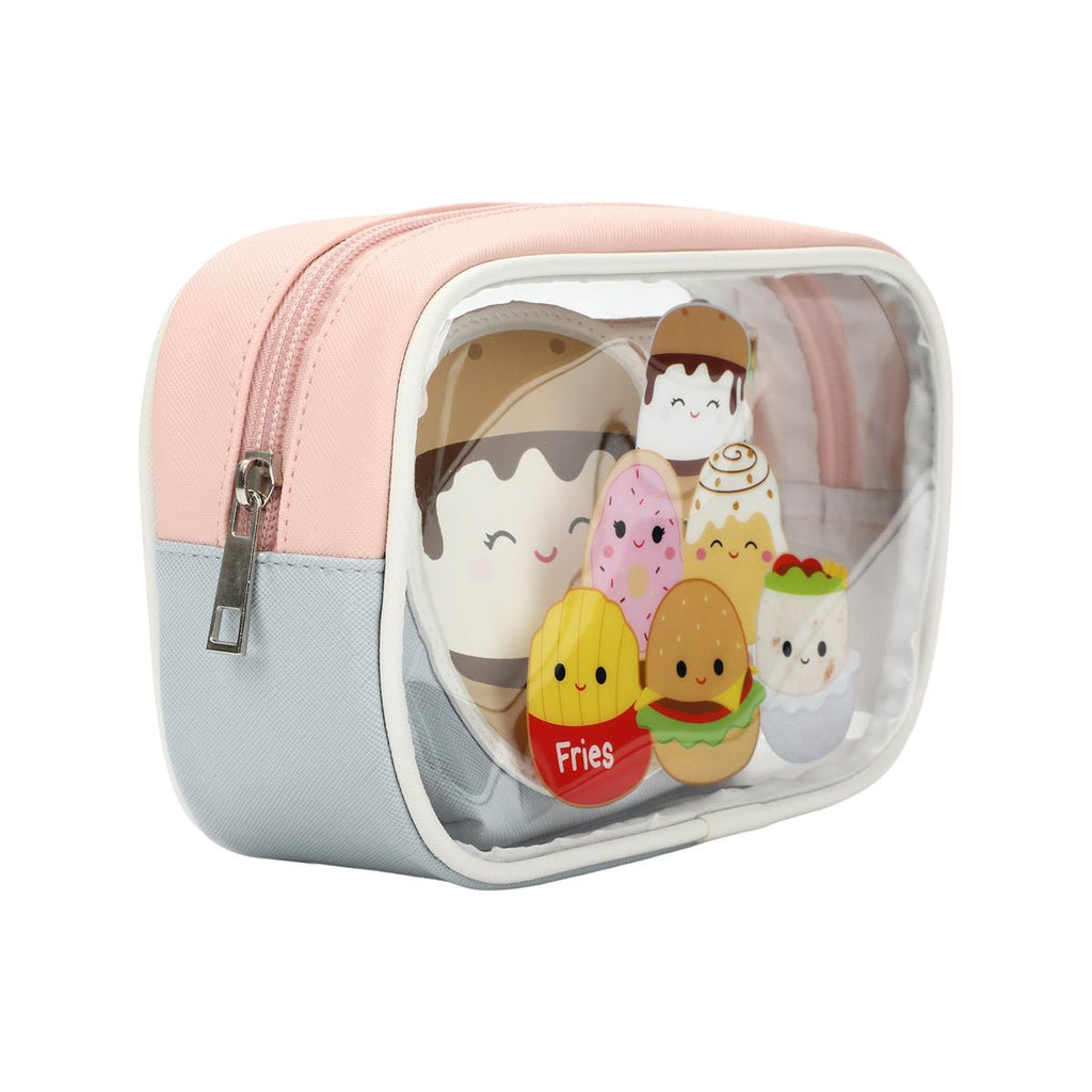 Squishmallows Food Squad Travel Cosmetic Bag Set of 3