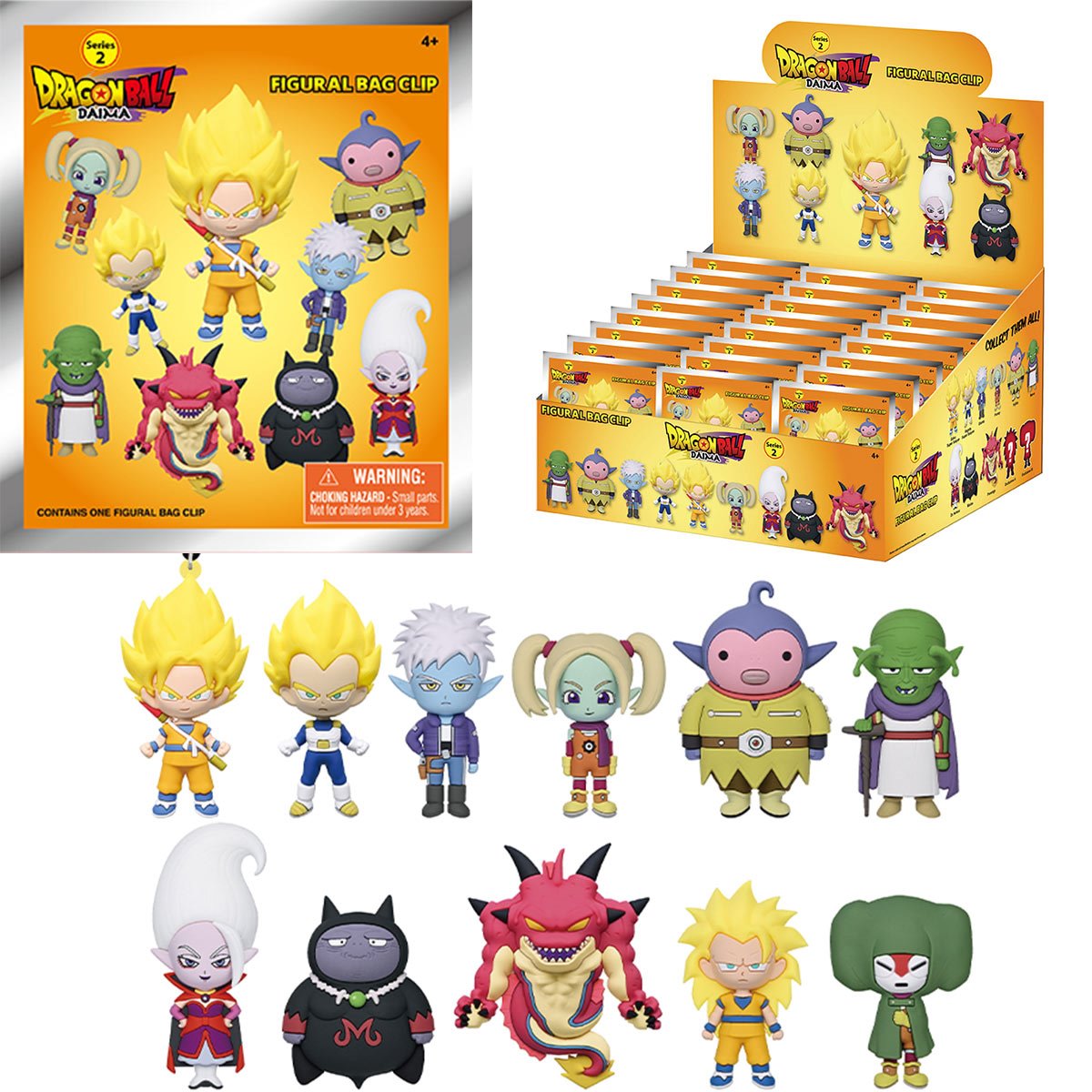 Dragon Ball Daima Series 2 3D Foam Bag Clip Random 6-Pack