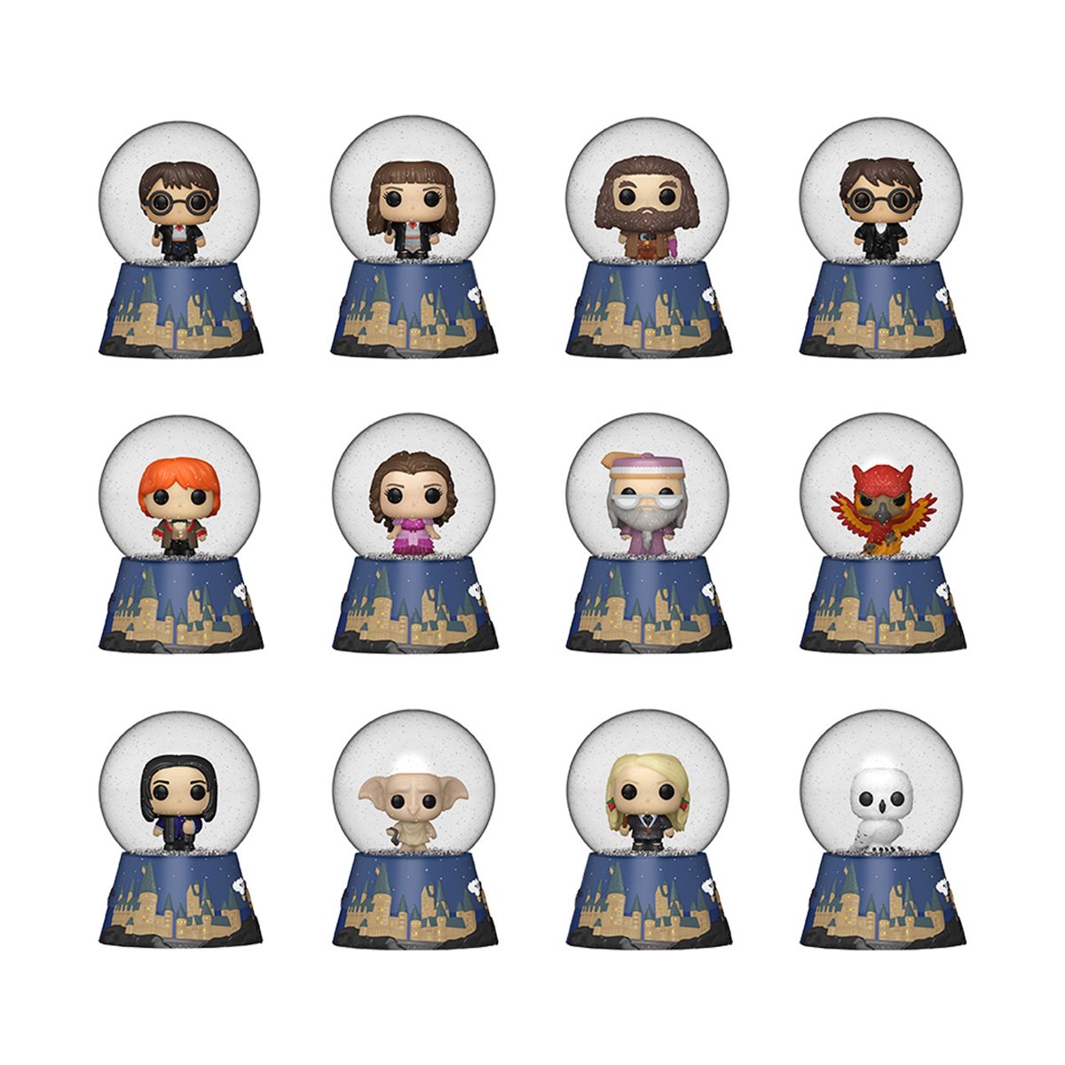Harry Potter Mystery Minis Snow Globe Display Case of 12