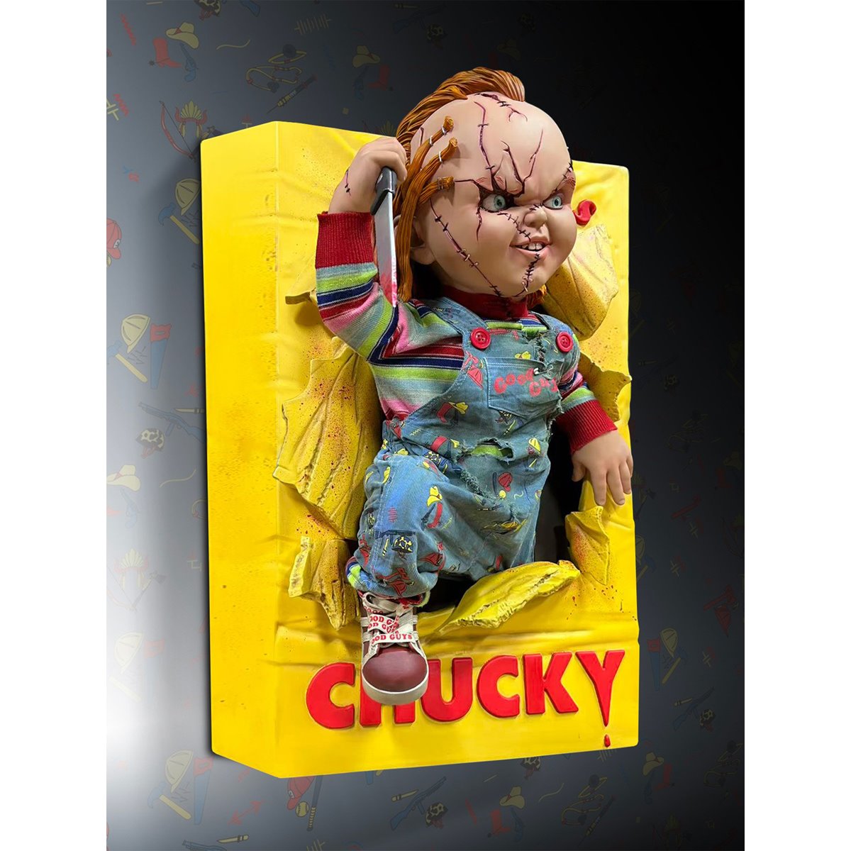 Bride of Chucky Chucky 1:1 Scale Life-Size Wall Sculpture Mount