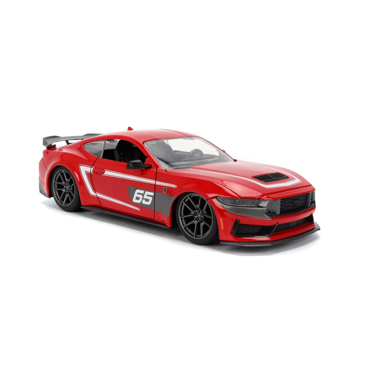 Bigtime Muscle 2024 Ford Mustang Dark Horse Glossy Red 1:24 Scale Die-Cast Metal Vehicle