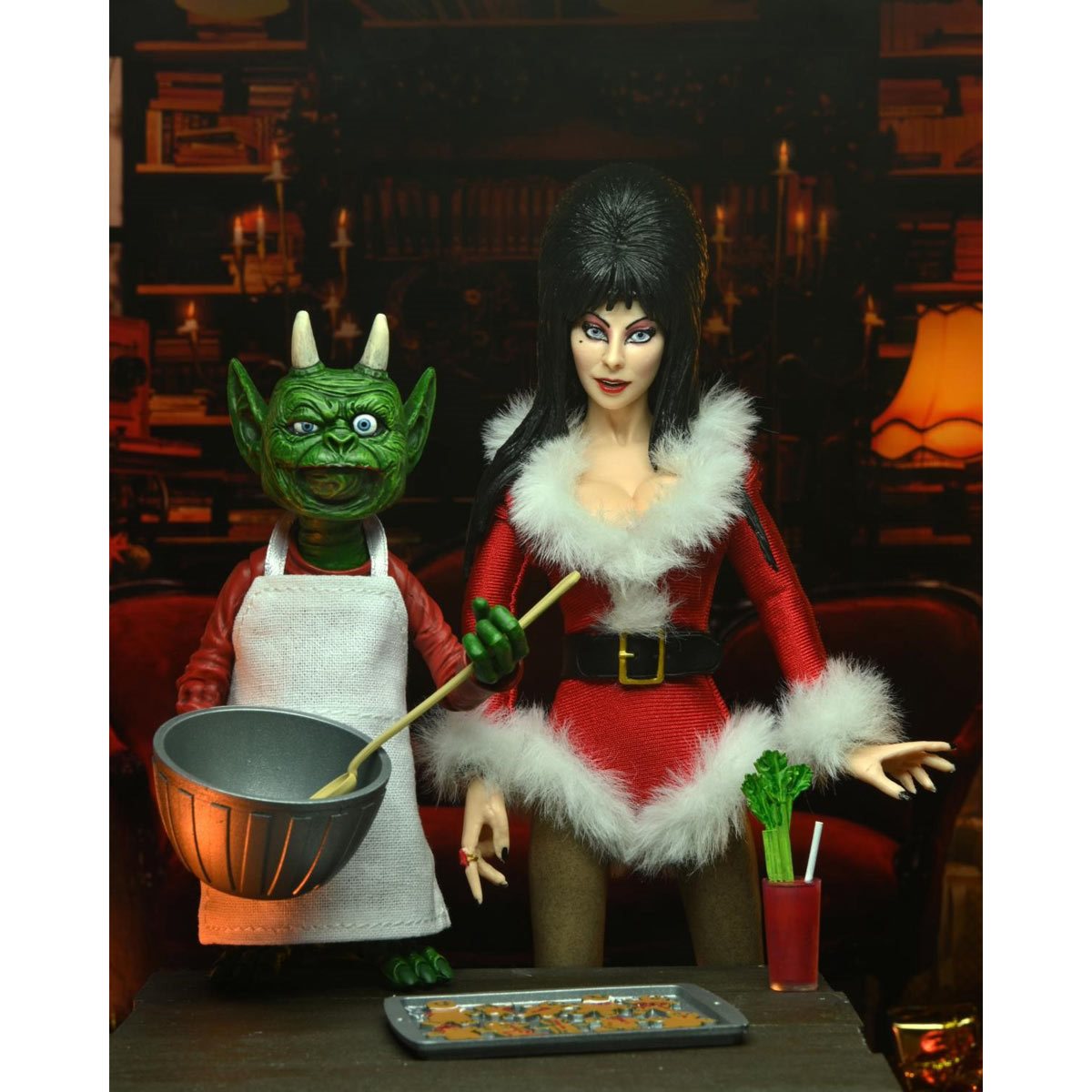Elvira Very Scary Xmas Elvira 8-Inch Clothed Action Figure
