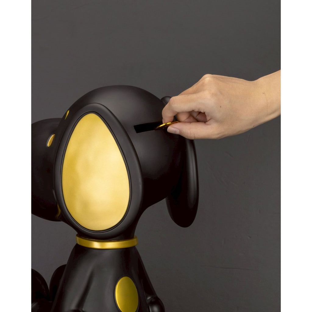 Peanuts Snoopy Black and Gold Version VPB-018SP Peanuts Series Vinyl Functional Piggy Bank