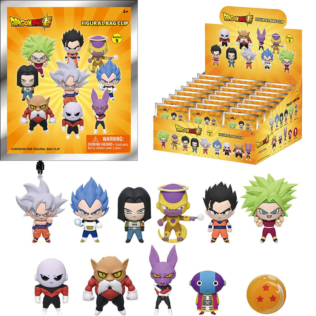 Dragon Ball Super Series 5 3D Foam Bag Clip Display Case of 24